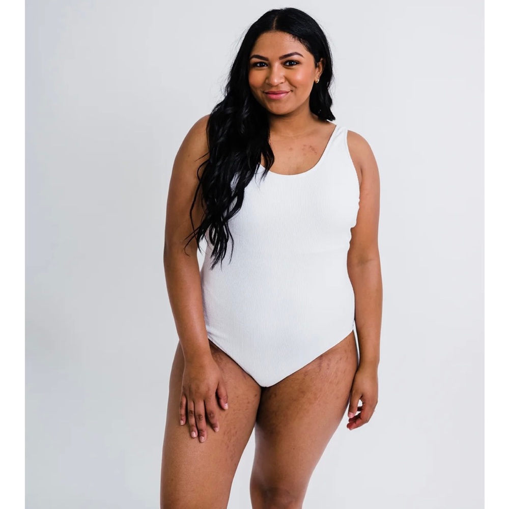 White One Piece Swim Suit
